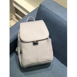 Rucsac dama  gri din piele eco cu buzunar exterior cu fermoar ACRD314 Rucsac dama  gri din piele eco cu buzunar exterior cu fermoar ACRD314