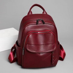 Rucsac Fashion visiniu din piele eco bareta detasabila si buzunar antifurt ACRD352 Rucsac Fashion visiniu din piele eco bareta detasabila si buzunar antifurt ACRD352