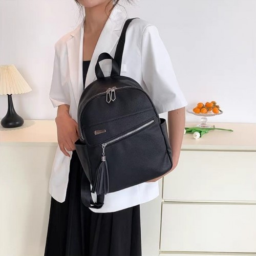 Rucsac  dama fashion negru din piele ecologica ACRD372