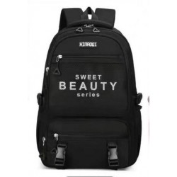Ghiozdan tip Rucsac negru din material textil impermeabil cu buzunare multiple si catarame ACRD380 Ghiozdan tip Rucsac negru din material textil impermeabil cu buzunare multiple si catarame ACRD380