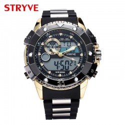Ceas Barbati Digital Oversized  Negru cu Auriu Display Led Stryve CBSTV003 Ceas Barbati Digital Oversized  Negru cu Auriu Display Led Stryve CBSTV003
